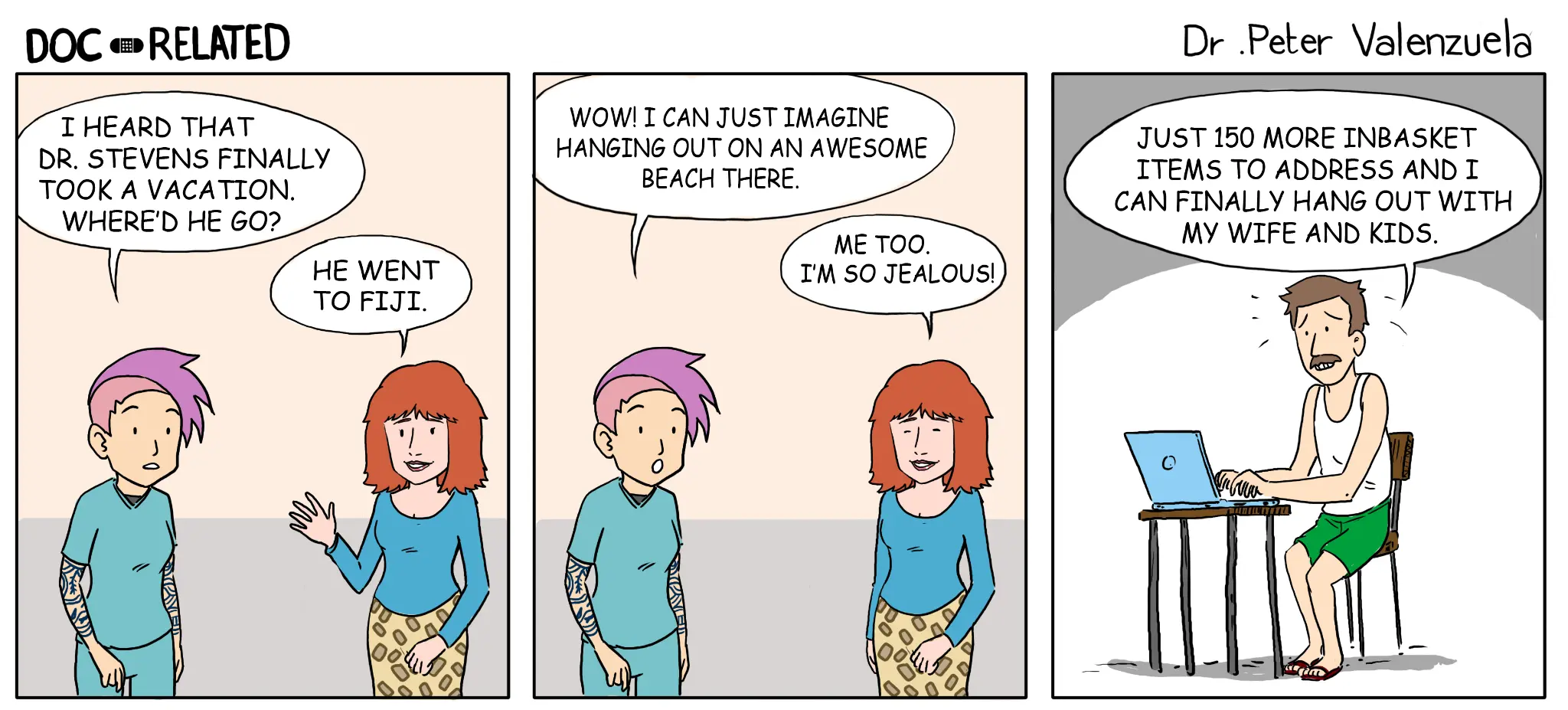 Doc-Related comic strip titled Vacation